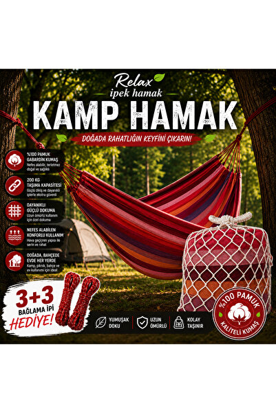 relax ipek hamak Taşınabilir Kolay Kurulumlu Kamp Hamak Piknik-kamp Vs