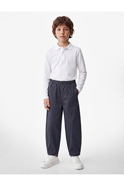 Koton Balon Pants Cotton Elastic Waist Gabardine Fabric