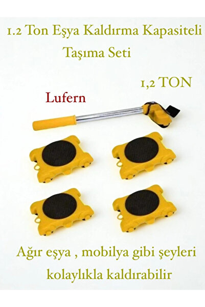 Lufern 1.2 Ton Premium 1. Sınıf Malzeme Eşya Kaldırma Taşıma Seti Krikosu Kal...