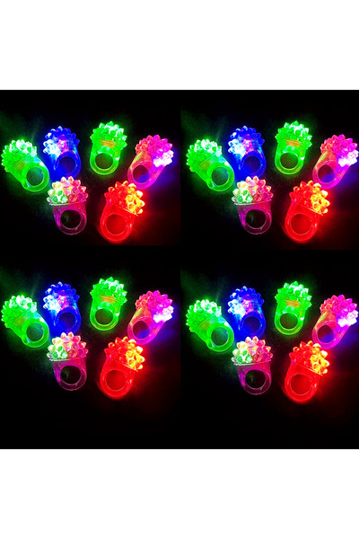 Choice1 6PCS 6/12/18Pcs LED Press Glow Strawberry Ring Birthday Party Prom Ch...