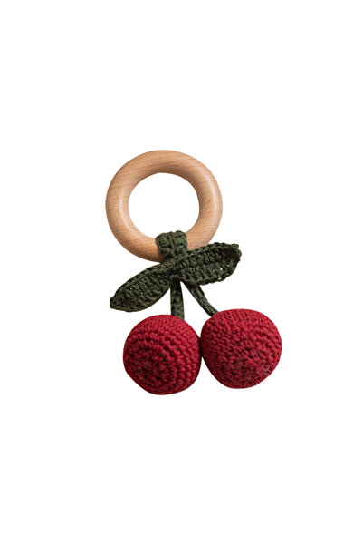 choice2 Cherry Handmade Crochet Fruit Rattle Toy for Babies Boys Girls Gifts ...