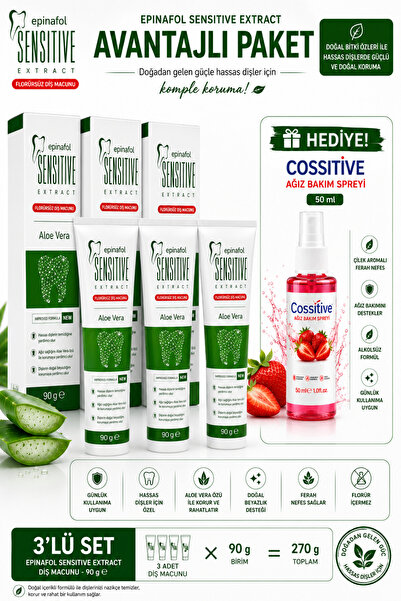 Epinafol Sensitive Aloe Vera Flörürsüz 3 Adet