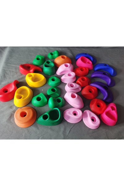Choice 30pcs random color 30pcs/set Rock Climbing Holds Wood Wall Climbing St...