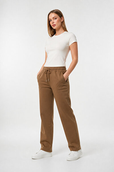 Bravie Pantaloni de sport pentru femei cu picioare drepte, muștar 3011