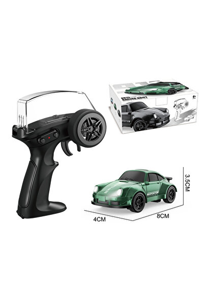 Choice green RC Drift Car 1/64 AE86 Mini Desktop Remote Control 2.4G 4WD Off-...