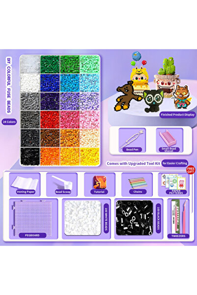 Choice6 Bean set in 24 Pindou handmade DIY bean set tools for boys and girls,...