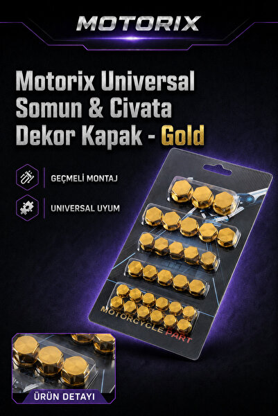 Universal Somun & Civata Dekor Kapak - Gold