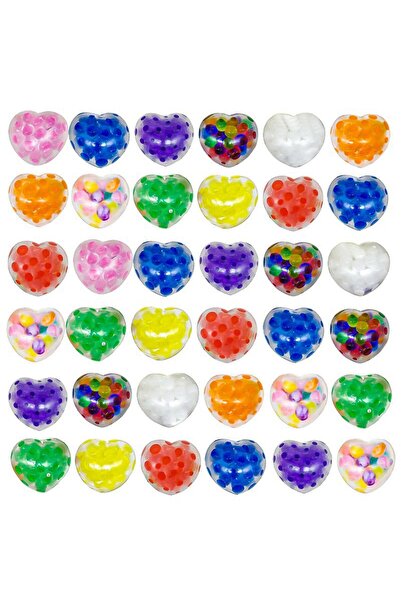 Choice A random piece colour Heart Beads Squishy Love Shape Mochi Squishy Squ...