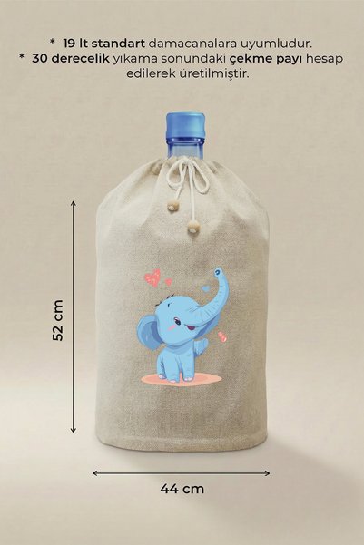 yibucraft Cute Blue Elephant Printed Bottle Case