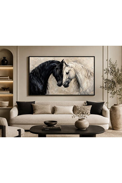 Ghaith Store Luxury Arabian Horse Canvas Art - Modern Wall Decor for Salon & ...