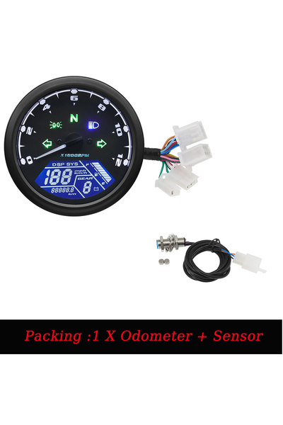 Choice3 SS0012-2 Universal Motorcycle Meter Speedometer Digital Odometer with...