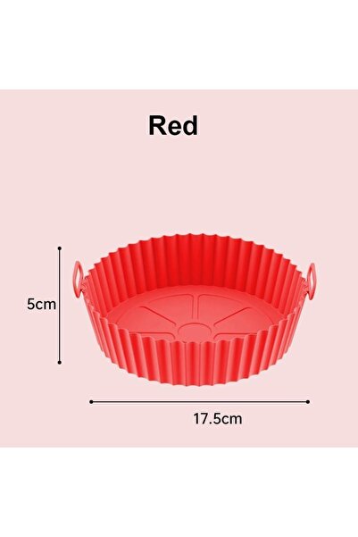 Choice Red-8 inches Air Fryer Silicone Liners Air Fryer Silicone Pot Reusable...