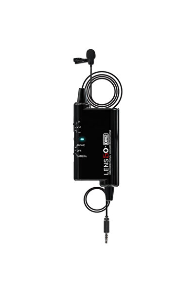 LENSGO Microfon lavalieră cu două capete LYM-DM2 pentru DSLR și Smartphone