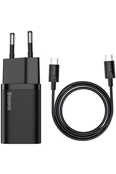 Baseus ncarcator Retea Super Si Quick Charger + Cablu Type-c la Type-c, 25 W,...