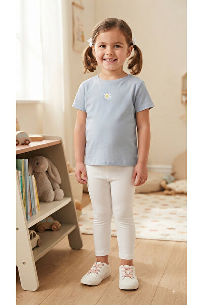 Cevval Minigirls Full Lycra Cotton Unisex Classic Leggings