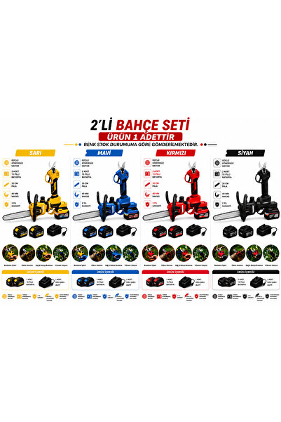 Lieber German 2 Li Set 30Cm Palalı Teleskopik Testere + 40Mm Dal Kesme Makası