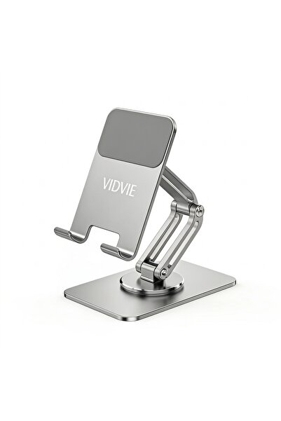 Vidvie Foldable Aluminum Phone Stand, Adjustable Height Desktop Mobile Holder...