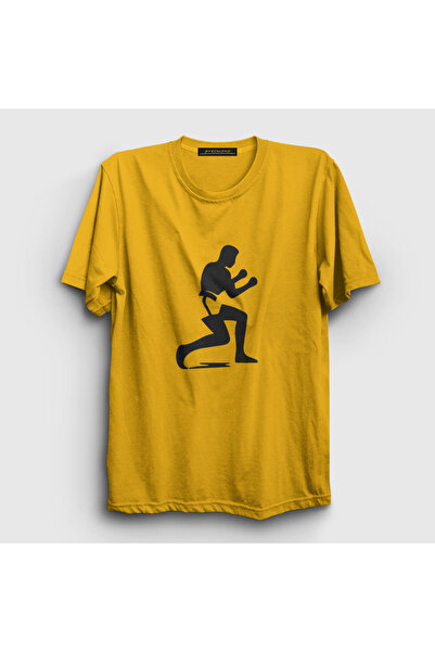 Presmono Unisex žuti stojeći Muhammad Ali T-shirt 230600tt