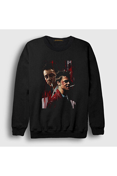 Presmono Unisex Black Tyler Movie Fight Club Fight Club Sweatshirt 244981 Tt