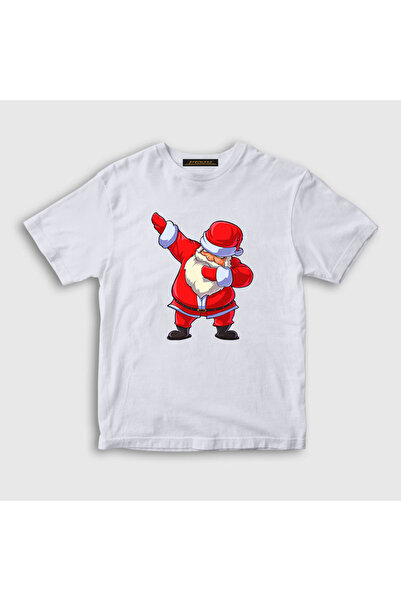 Presmono Unisex dečji beli Dabbing Deda Mraz Božić T-shirt 269222tt