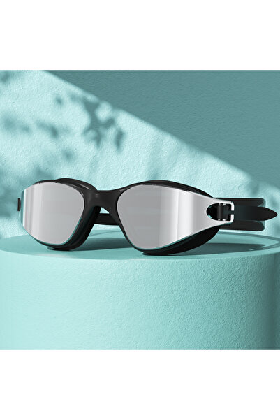 Choice Silver-Black Adult Swimming Goggles - HD Anti-Fog & Waterproof, Oversi...