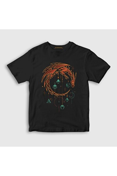 Presmono Unisex Kids Black Cool Dungeons and Dragons T-Shirt 619686Tt
