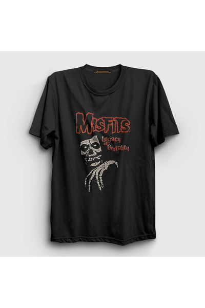 Presmono Unisex Black Brutality The Misfits T-shirt 174624tt