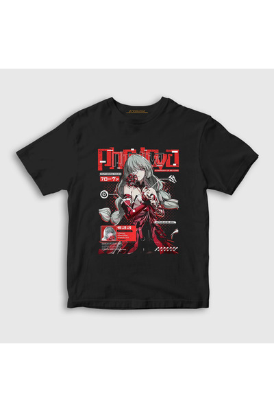 Presmono Unisex Kids Black Phrolova Wuthering Waves T-Shirt 608541Tt
