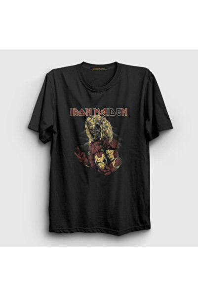 Presmono Unisex Black Hero Iron Maiden T-shirt 86112tt