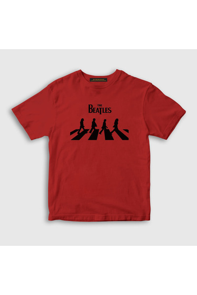 Presmono Unisex dečje crvene Abbey Road The Beatles T-shirt 113948tt