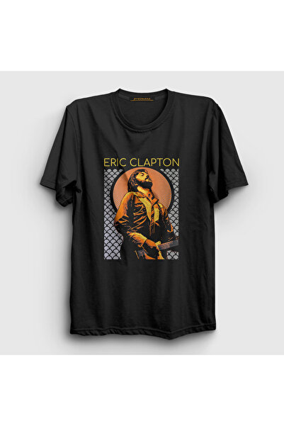 Presmono Eric Clapton Guitarist Unisex Black T-Shirt - Poster Design 477448 Tt
