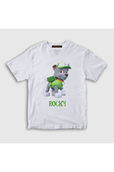 Presmono Unisex Kids White Rocky Paw Patrol T-Shirt 562328Tt