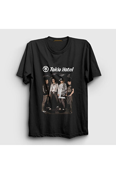 Presmono Unisex Black Signs Tokio Hotel T-Shirt 600700Tt