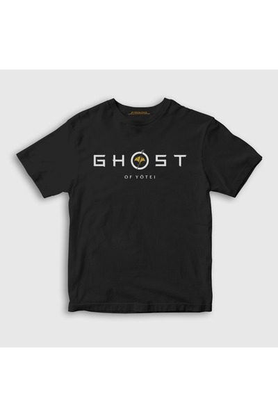 Presmono Unisex Kids Black Logo Game Ghost of Yotei T-Shirt 578592Tt