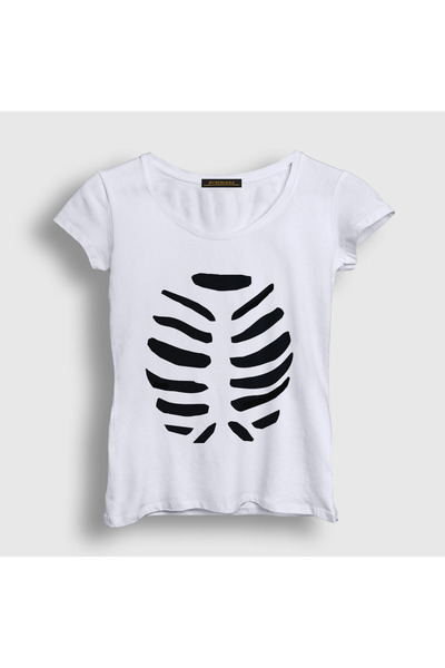 Presmono Women's White Halloween Couple Lover Skeleton T-Shirt 580937Tt
