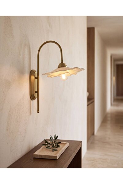 EDESİNG Sevo Duo Antique Gold Wall Sconce (with Bulb Gift)
