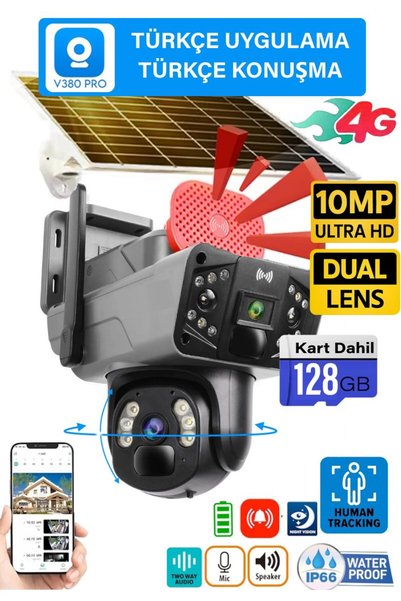 Ventus V380 Pro 128GB RX-35AI 10MP (5MP+5MP) Dual Lens UltraHD 4G Güneş Enerj...