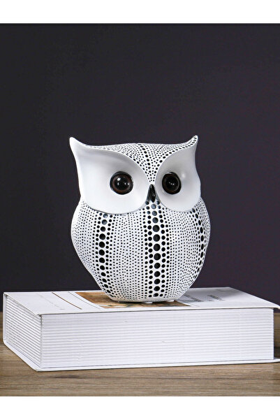 Choice BS1027 Black/White Owl Statues, Resin Animal Sculpture Decorative Item...