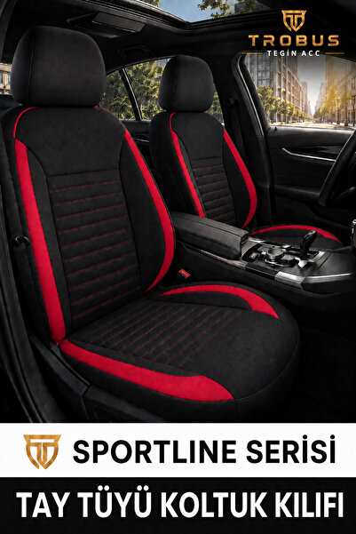 TROBUS Citroen C-Elysee 2012 Sonrası Uyumlu Sportline Serisi Siyah Kırmızı Or...