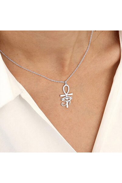 Choice Silver Classic Gold Plated Ankh Eye of Horus Pendant Necklace For Wome...
