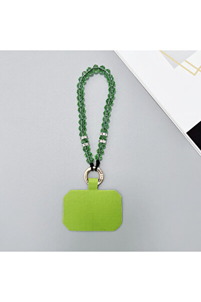 Choice3 GREEN Little Fresh Phone Lanyard Crystal Diamond Colored Bead Phone C...