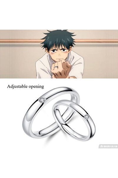 Choice 2pcs Anime Jujutsu Rings Cosplay Props Men Women Couple Lover Ring Jew...