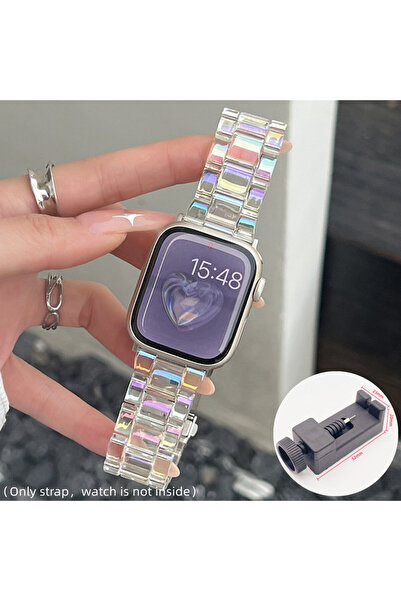 Choice S10-42 38-40-41mm Transparent colorful Resin Watch Strap For Watch Ban...