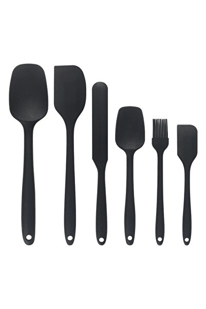choice2 Black Spot Silicone Integrated Scraper 6-Piece Scraper Oil Brush Set ...
