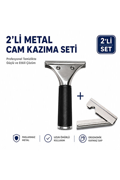 Femy Metal Cam Kazıma Aparatı 1 Adet + Cam kazıma jilet (METAL)