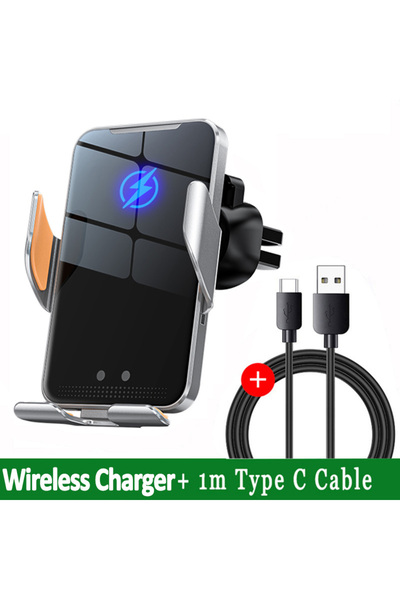 Vikefon Black with cable Wireless Car Charger Magnetic Auto Car Phone Holder ...
