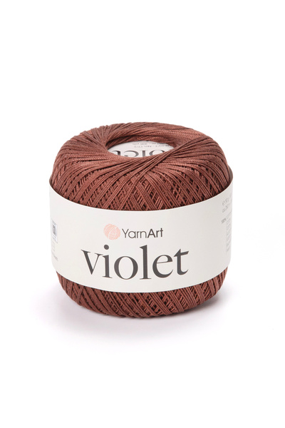 Yarnart Violet - Mercerized Lace Rope Red Brown-0077