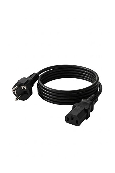 MVLH 1.8 Metre Power Kablosu C13 - C14 Uyumlu Güç Kablosu (Bilgisayar, Monitö...