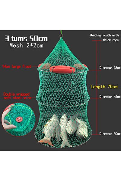 Choice 50cm Three Drift Sea Protection Fishing Net Pocket Net Bag Quick Dryin...