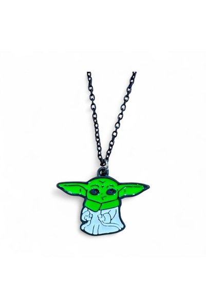 Herşey Nota Star Wars Baby Yoda (Grogu) Figured Unisex Necklace – Stylish Des...